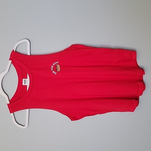 Victoria's Secret Beachy Y2K Summer PINK cut off tank Small - Picture 1 of 7